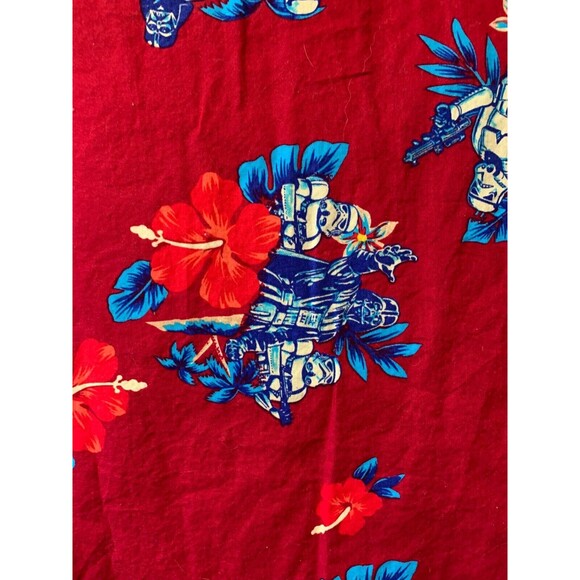 Star Wars Hawaiian Shirt Darth Vader Short Sleeve Button Down Mens Small Aloha - Picture 7 of 14